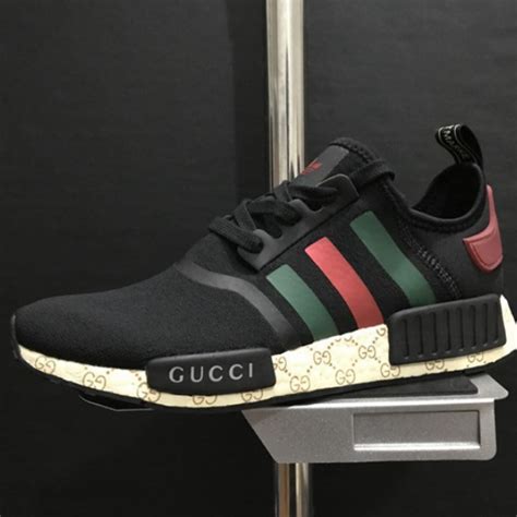 adidas nmd gucci black running shoes|adidas x gucci off white.